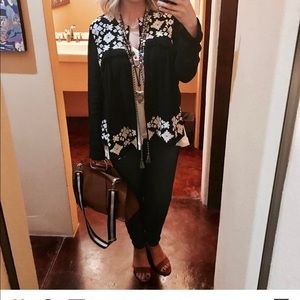Mossimo Embroidered Cotton gauze cardigan